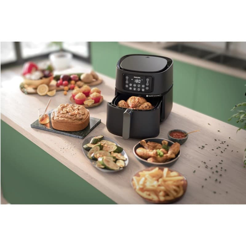 سرخ‌کن بدون روغن فیلیپس HD9285: تکنولوژی Rapid Air، ظرفیت 7.2 لیتری و 8 برنامه پخت متنوع