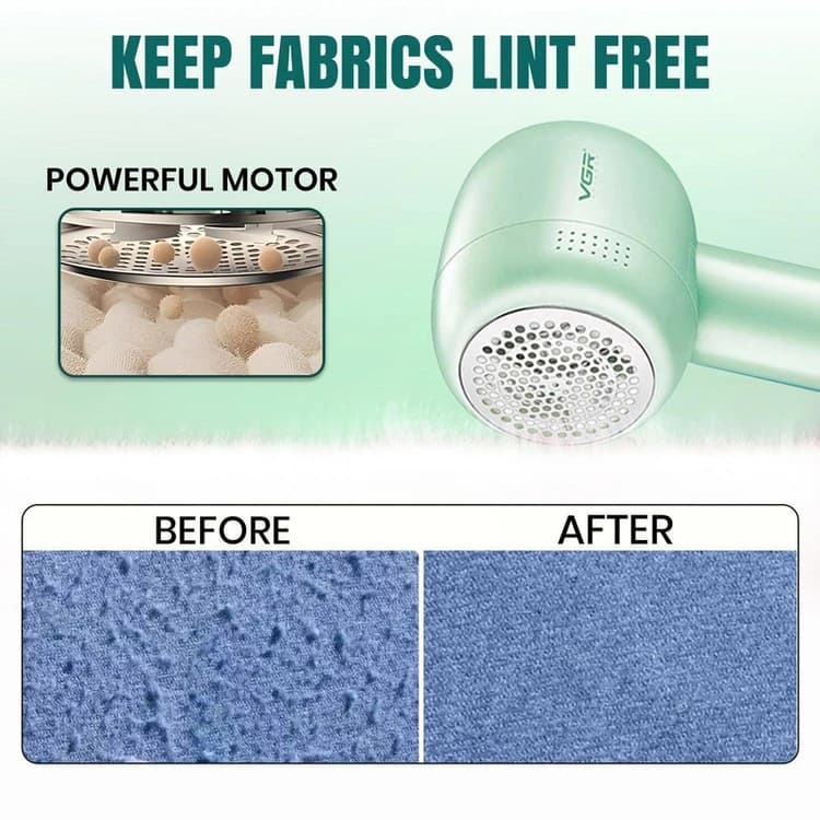 پرزگیر لباس وی جی آر مدل V-813؛ دستگاه پرز بردار شارژی و بازگرداننده درخشش پارچه
