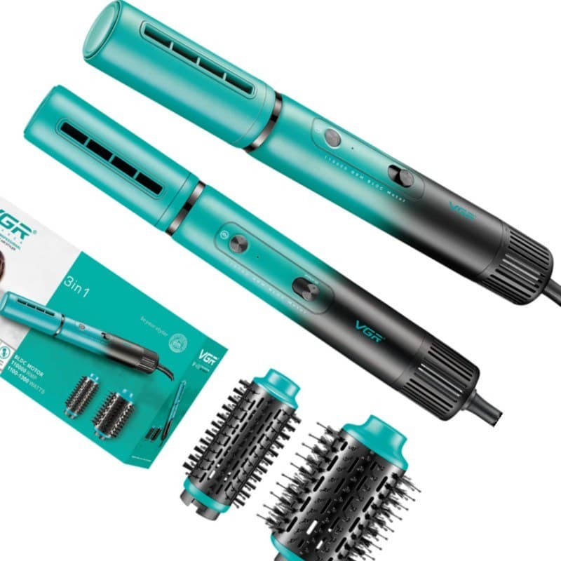 خرید سشوار برس دار چرخشی وی جی آر مدل VGR V-489 اصل + قیمت و بررسی تخصصی