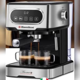 "اسپرسوساز همیلتون مدل 2830 | فشار 20 بار + پمپ ایتالیایی برای اسپرسویی با کرم طلایی و کاپوچینوی حرفهای"