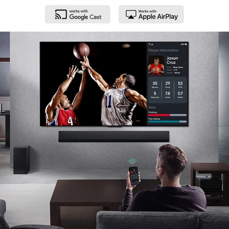 تلویزیون ال جی 65QNED82 سایز 65 اینچ مدل 2025 | QNED 4K هوشمند با WebOS 25 و پردازنده α7 Gen8 (مصر)
